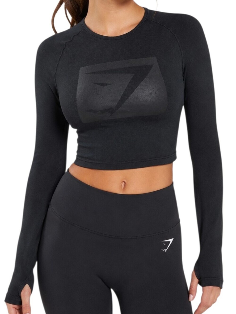 Gymshark Athletic Long Sleeve Top Women Extra Small Black